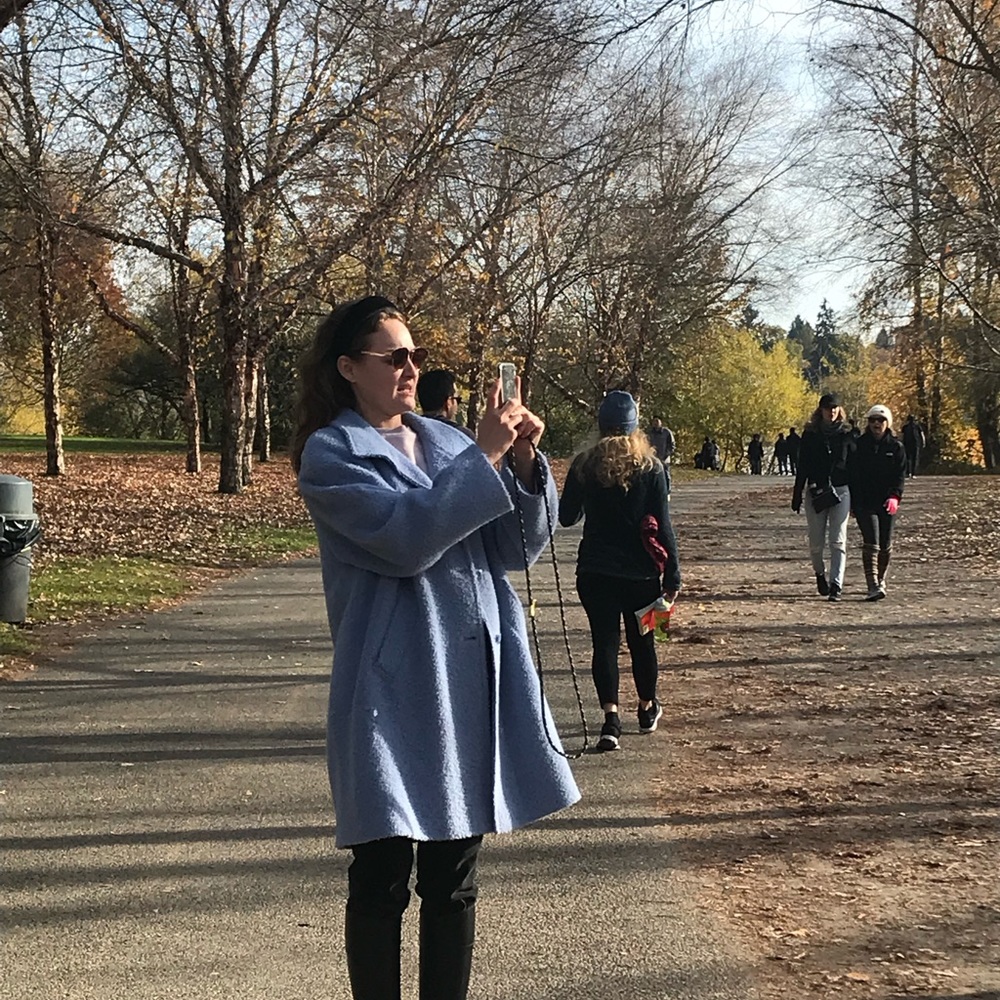 Oversized baby blue merino/alpaca wool coat - Picture 5 of 5
